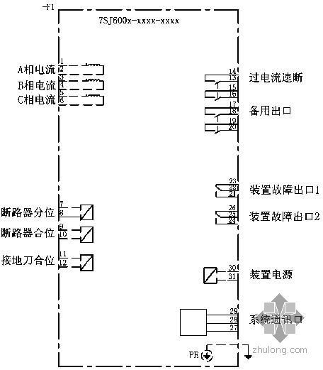 西门子接线图资料下载-西门子7SJ60二次接线图