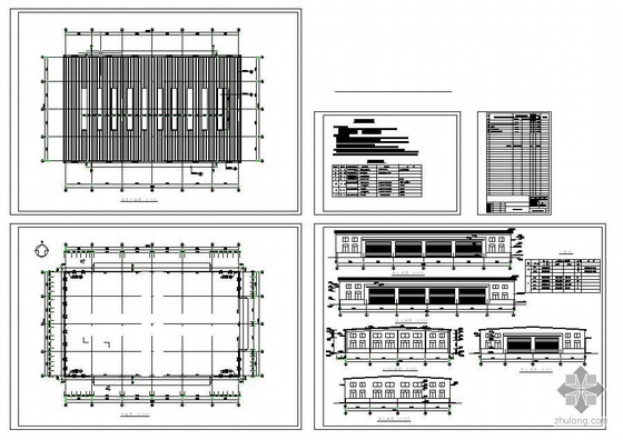8m跨钢梁结构图资料下载-某30m跨厂房建筑结构图纸