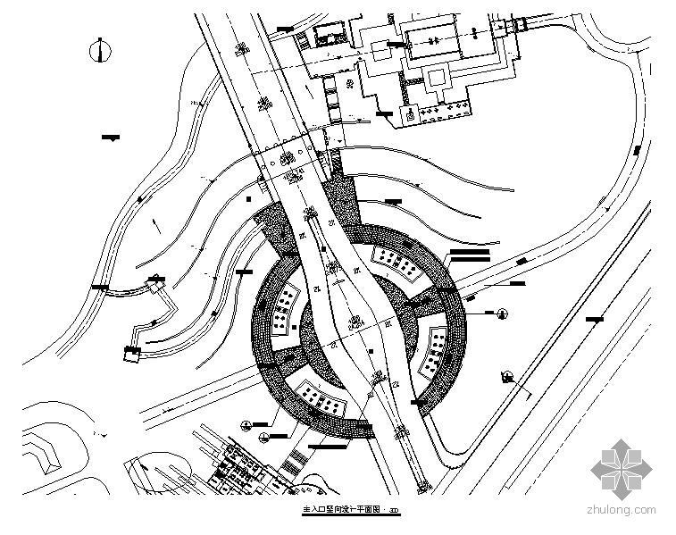 公园花瓣入口广场的设计资料下载-某公园主入口广场施工大样图
