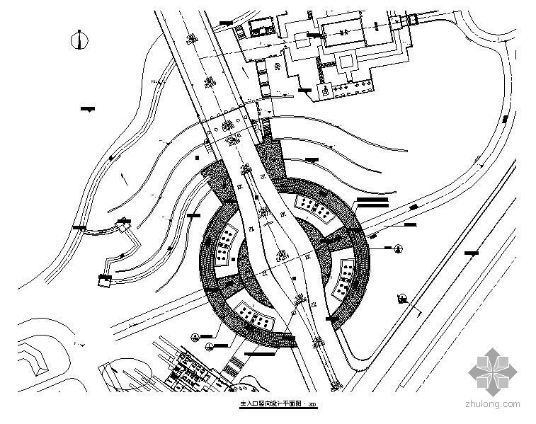 入口广场节点资料下载-某公园主入口广场施工大样图