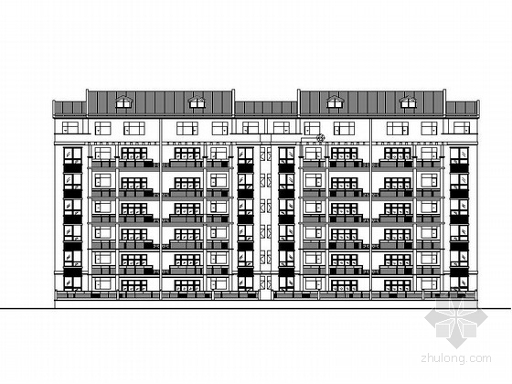180平方米平层洋房资料下载-[湖南]7层复式洋房住宅建筑施工图