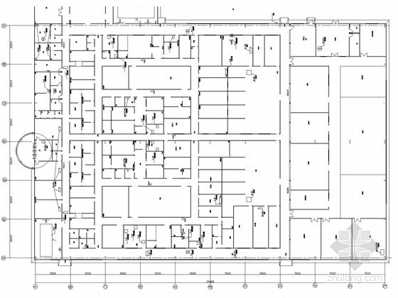 [湖南]医药车间改造工程空调通风烟系统设计施工图-一层平面风口.设备布置图 