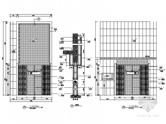 [重庆]港台知名设计师设计现代风格高层复式样板房施工图立面图