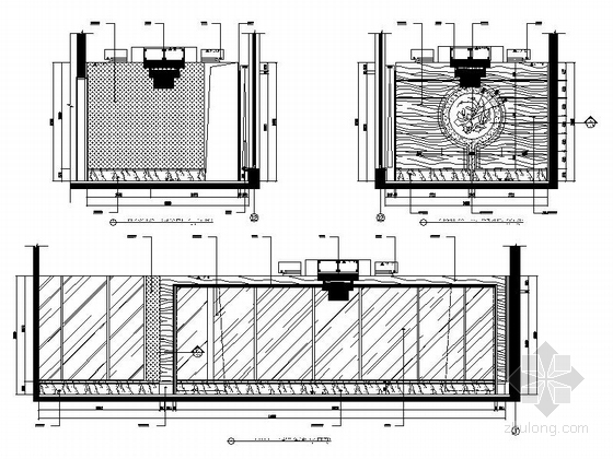 [浙江]高新园区现代风格厂房及辅助用房扩建装修施工图-[浙江]高新园区厂房及辅助用房扩建装修施工图豪华包厢立面图