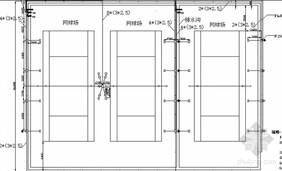 某室外网球场电气图