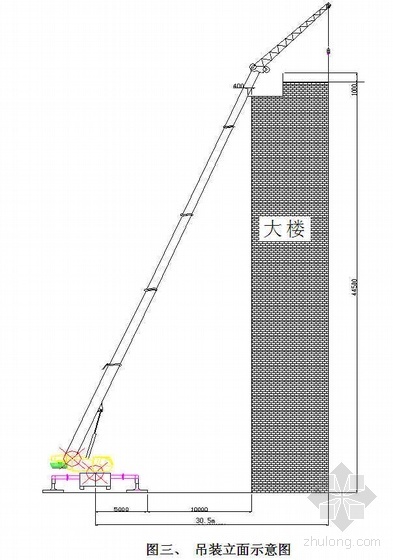 钢结构吊装总平面资料下载-南京某商业城钢结构吊装方案（附图）