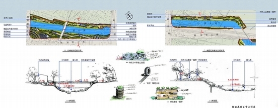 [杭州]河道整治工程深入景观方案设计（附CAD总平图及绿化设计施工图）-魅丽花廊区详图