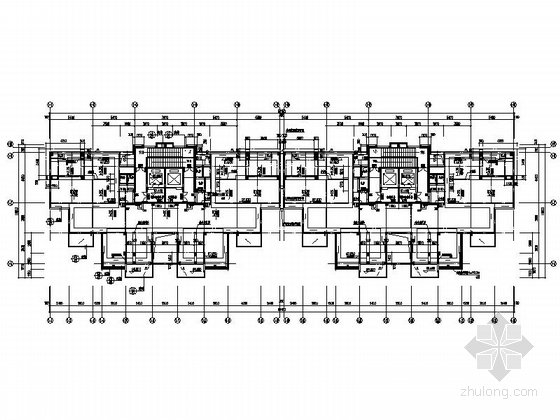 [福建]现代风格高层住宅区安置房建筑施工图（含小区所有楼栋）-现代风格高层住宅区安置房平面图