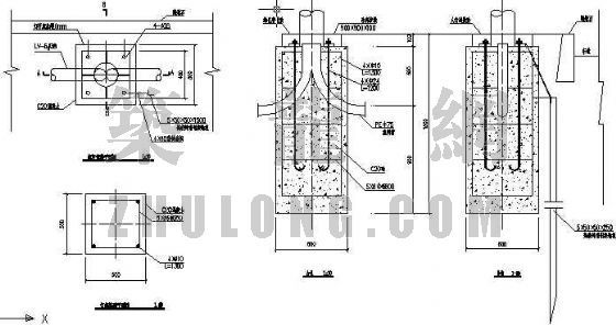 水泥杆基础施工图资料下载-路灯灯杆大样与施工图