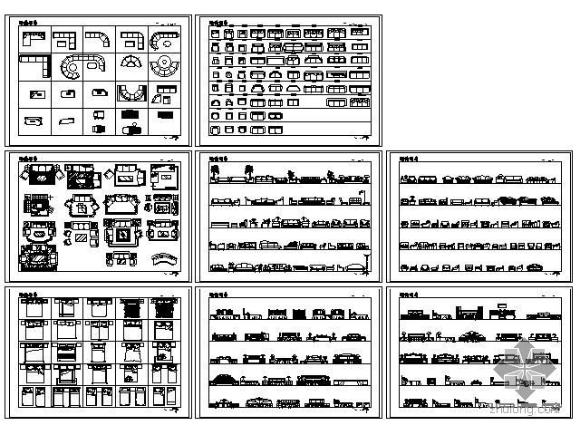 常用家具平立面图块集- 