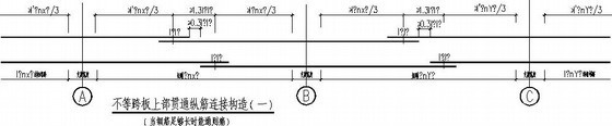 纵向钢筋连接资料下载-有梁楼盖不等跨板上部贯通纵筋连接构造