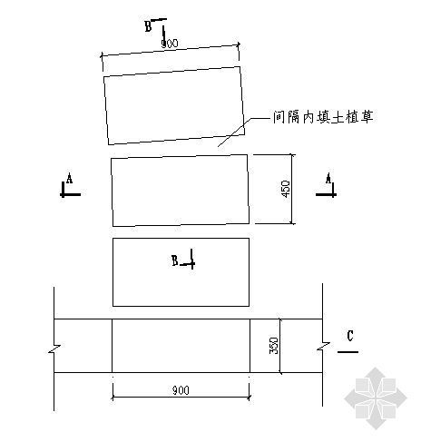 石板剖面资料下载-石板园路详图