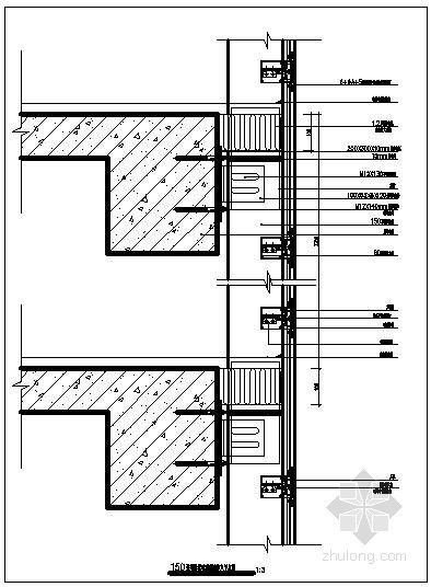 隐框玻璃幕墙节点详图- 