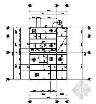 钢框架建筑结构图纸资料下载-某钢框架办公室结构图纸