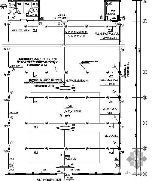 羽毛球场做法图资料下载-某公司羽毛球场强电施工图