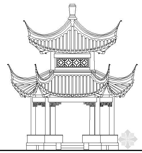 消防管网施工图集资料下载-古建亭子施工图集