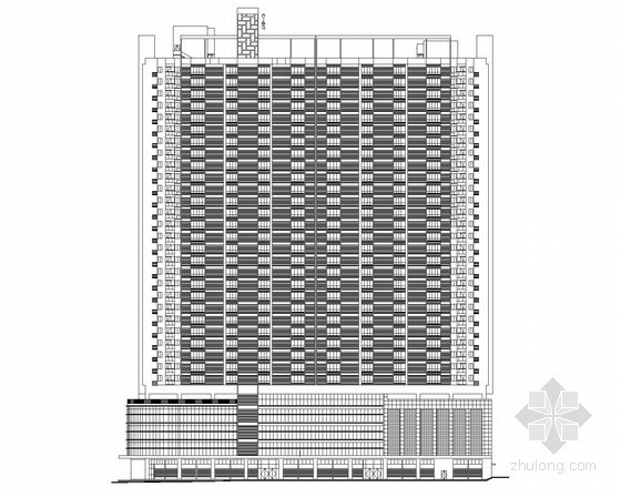 商住楼扩初图资料下载-[深圳]东门某三十二层商住楼建筑扩初图