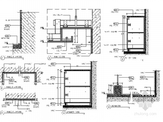 [南京]新城核心区综合性高档现代展厅装修施工图-[南京]知名地产核心区综合性高档现代展厅装修施工图大样图