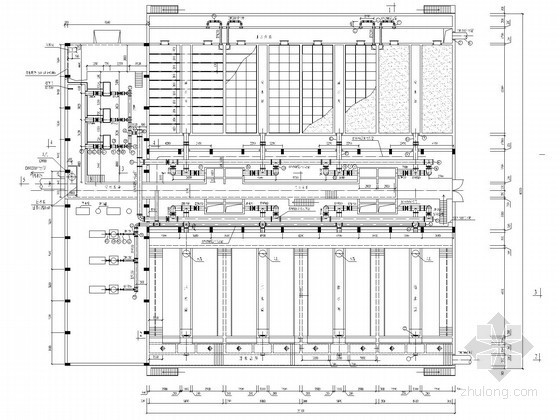 [江西]20万吨自来水厂工艺图纸设计（附58页设计方案）-V型滤池平面图 