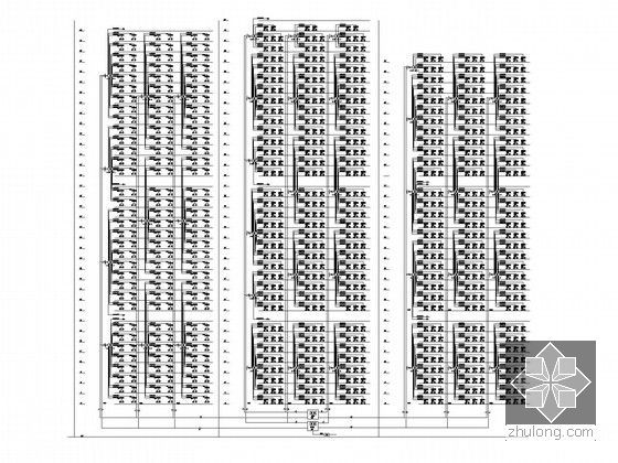 [浙江]260米城市综合体全套弱电图纸360张（1栋超高层酒店 3栋超高层住宅商业）-A、B座住宅、C座酒店式公寓-综合布线系统图