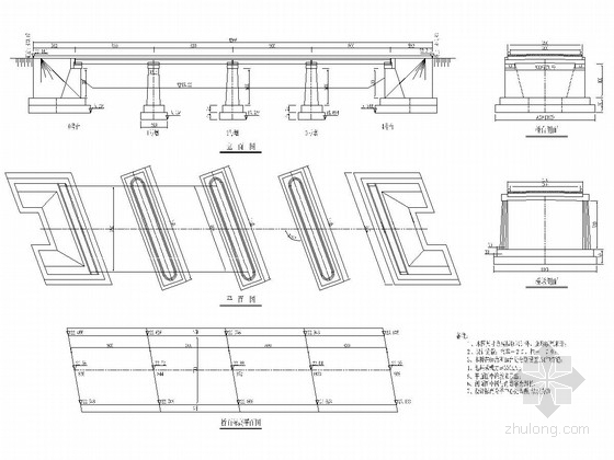 混凝土斜板桥资料下载-4x8m斜交钢筋混凝土板桥全套施工图（17张）