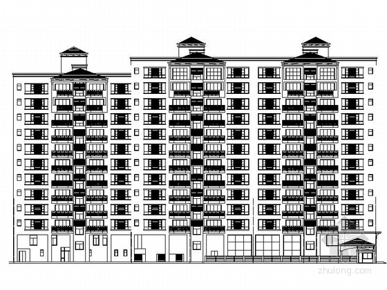 住宅楼建筑设计说明cad资料下载-[深圳]高层塔楼式复式屋顶住宅楼建筑设计施工图（含人防）