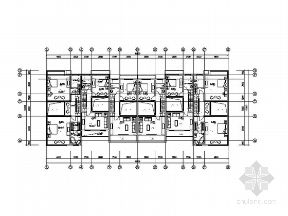 [上海]高档板式住宅楼建筑设计方案图-高档板式住宅楼建筑平面图