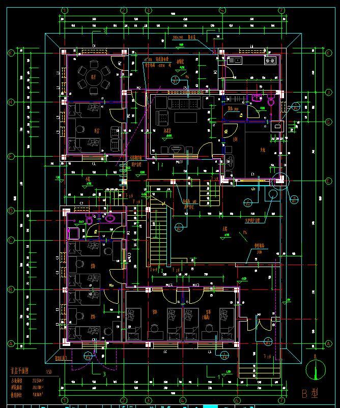 8个别墅建筑设计方案（包含CAD+效果图）-B型别墅