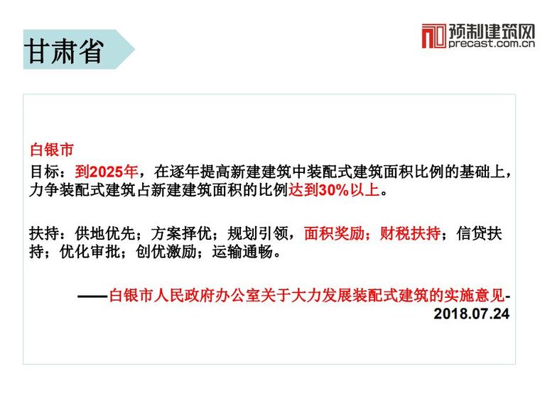 2018年全国各地装配式建筑目标和扶持政策汇总_29