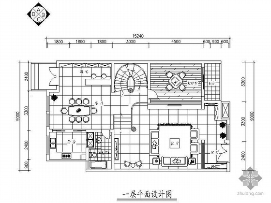 5层别墅装修图资料下载-[浙江]某五层别墅装修图