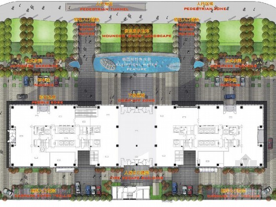 北京城市广场设计资料下载-[北京]商业大楼室外广场景观设计方案