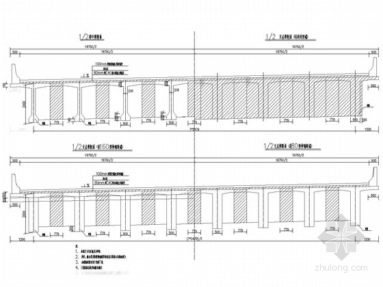 钢束定位钢筋布置图资料下载-[福建]30米T梁通用图33张（19.75米桥宽）