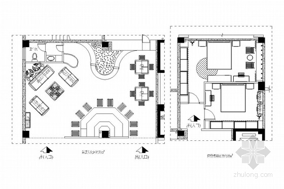 家居展示空间资料下载-[福建]家居体验馆内部茶文化及情景区施工图（含效果图）