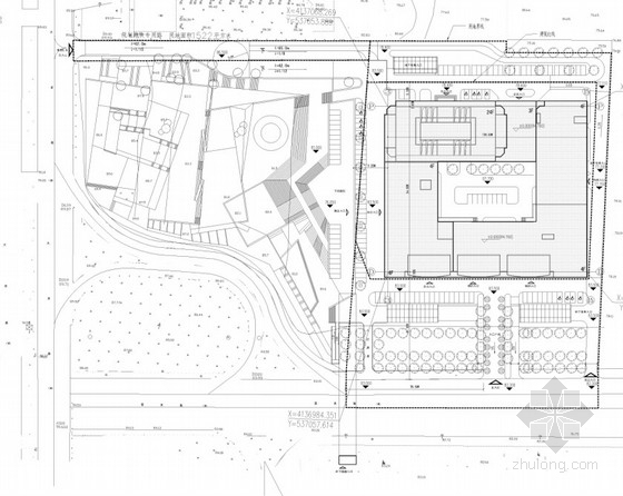 [山东]某24层企业办公楼建筑方案文本(含ppt）-总平面图 