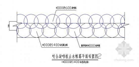 [北京]地铁附属结构基坑支护旋喷桩专项施工方案-咬合旋喷桩止水帷幕 