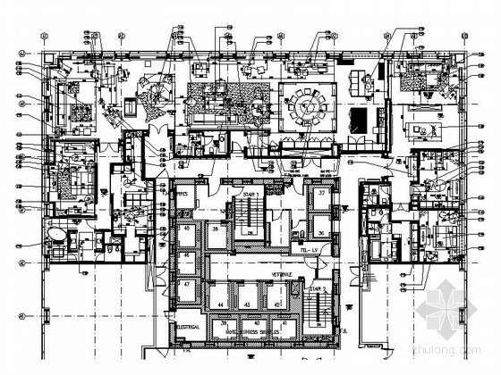 公寓式住宅建筑施工图设计资料下载-[北京]精品现代简约风格府邸式公寓装修室内设计施工图（含效果）