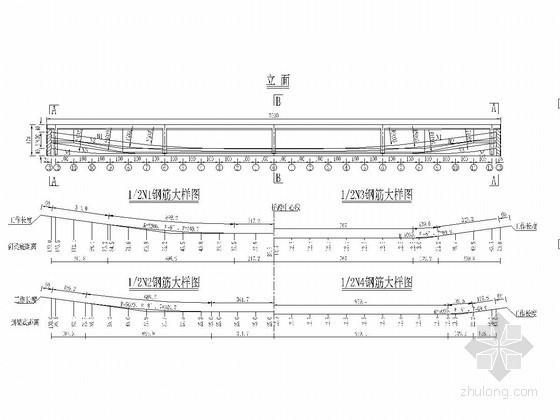 装配式公路钢桥施工图资料下载-装配式混凝土桥T梁预应力钢束图