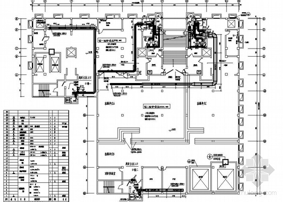 地下室设计平面图资料下载-某综合楼地下室通风平面图