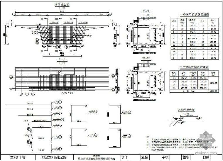 30米预应力框架资料下载-新规范30米预应力连续箱梁90度图