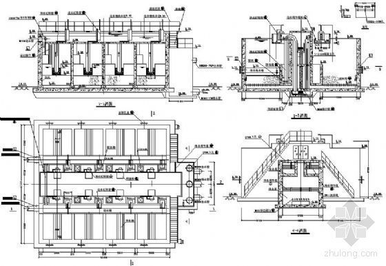虹吸滤池cad图资料下载-800吨/h虹吸滤池全套工艺图