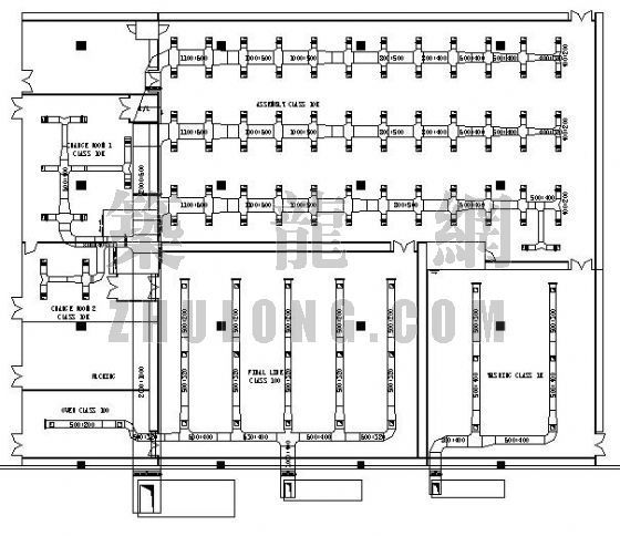 厂房洁净空调设计图资料下载-某电子厂房洁净空调设计图