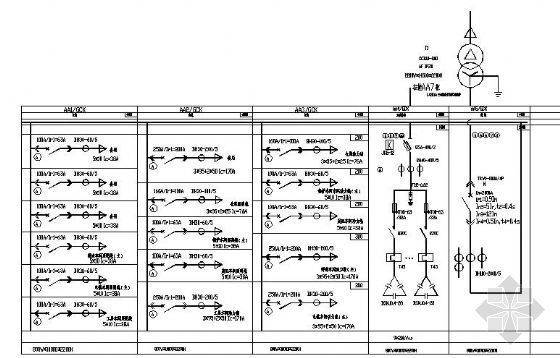 施耐德10KV配电系统图资料下载-10kv变电所低压电气系统图
