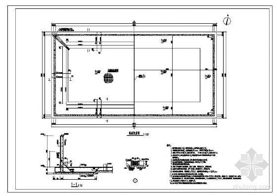 CAD水池配筋图资料下载-某游泳馆水池配筋图