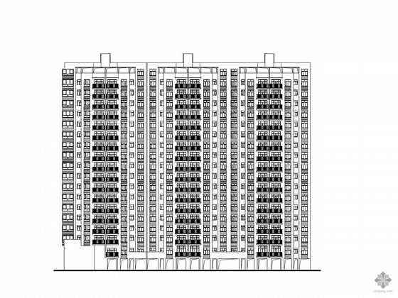 小区底层架空资料下载-[湖北]某十九层住宅建筑施工图纸(底层架空,顶层复式)