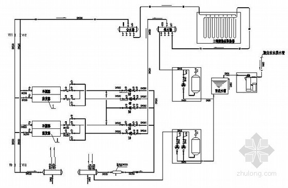 地源热泵冷热源系统流程图资料下载-[山东]地源热泵系统详图