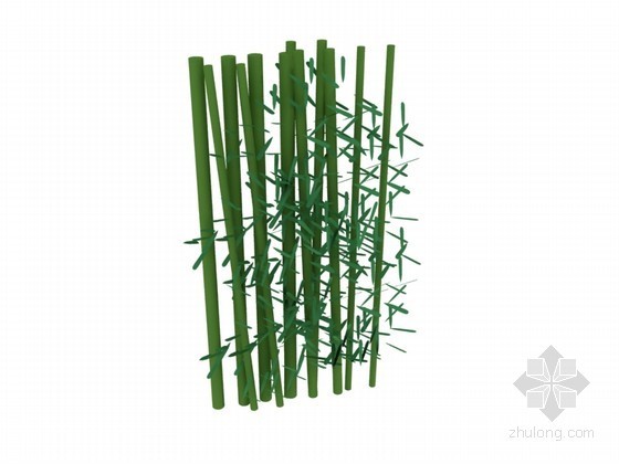 路面3d模型资料下载-竹子3D模型下载