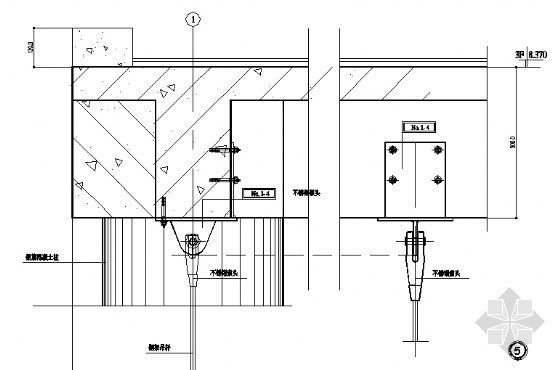 钢立柱与混凝土支撑节点资料下载-钢立柱上支承节点详图