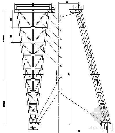 20t吊车吊装内容资料下载-某20T龙门吊结构图纸