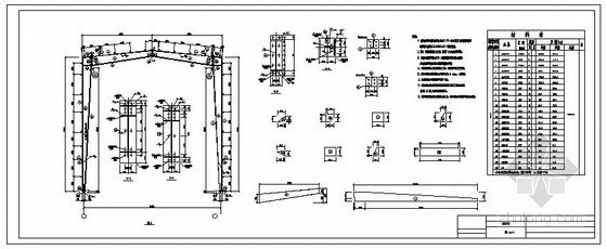 12米跨小桥cad图资料下载-某12米跨厂房结构设计图