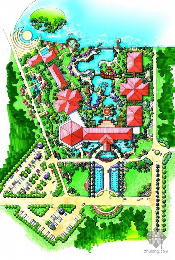 温泉度假村照明规划资料下载-三亚温泉度假村景观规划方案